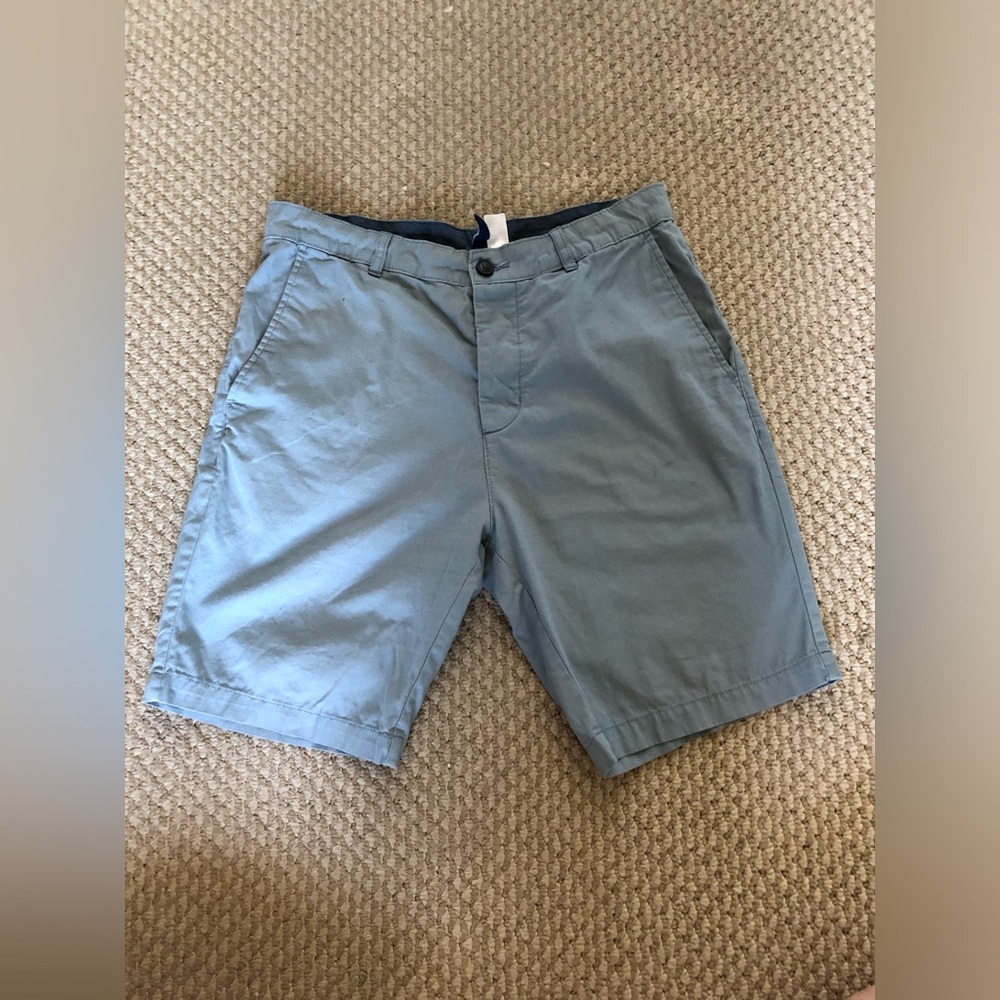 H&M Men's Light Blue Casual Chino Cotton Shorts Size 30